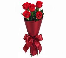 Букет 5 Красных роз Эдлесс Лав в Большовской