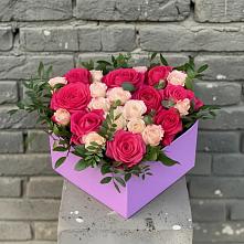Цветочная композиция из Розы в коробке в Большовской
