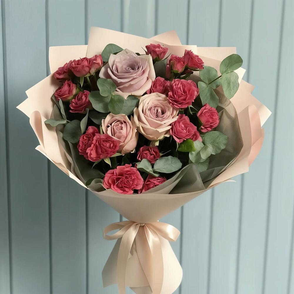 Букет цветов из: Гвоздики и Розы в Большовской