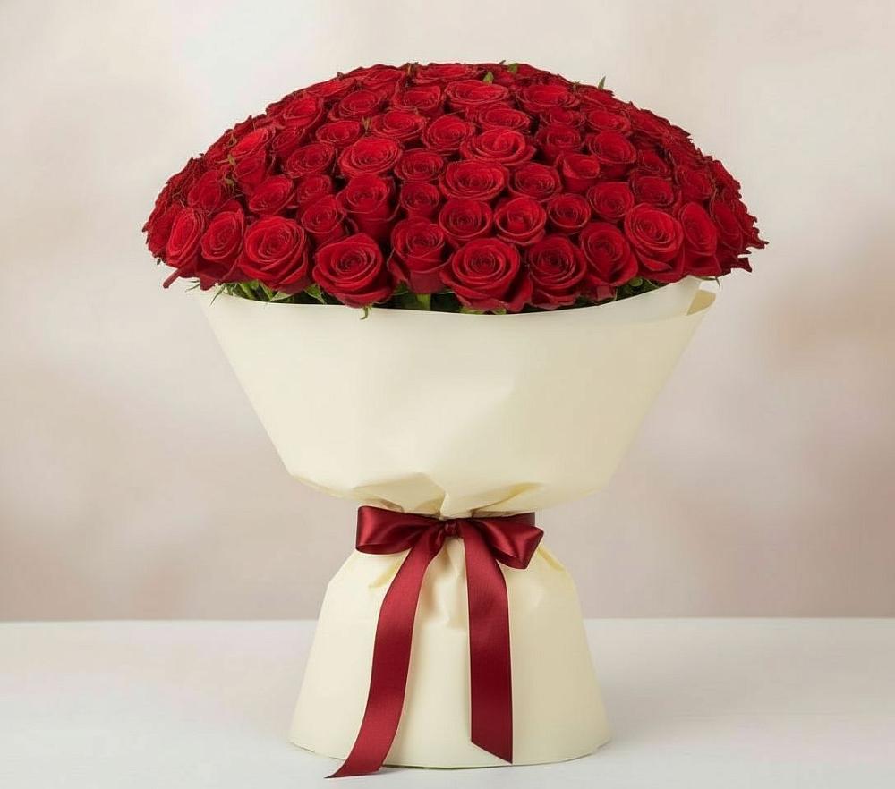 Букет 101 Красная роза Милано в Большовской