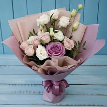 Букет цветов из:  Розы и Лизиантусы в Большовской