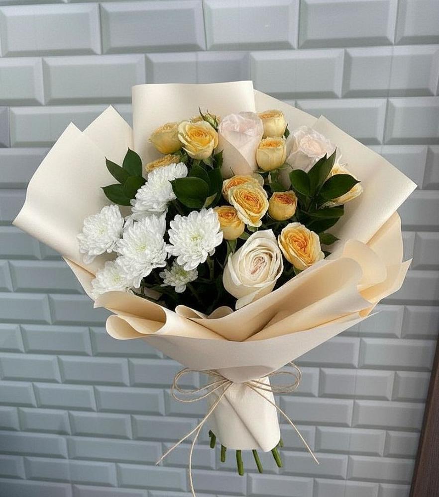 Букет цветов из: Розы и Хризантемы в Большовской