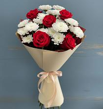 Букет цветов из:  Розы и Хризантемы #REPLACE_PRED# Большовской