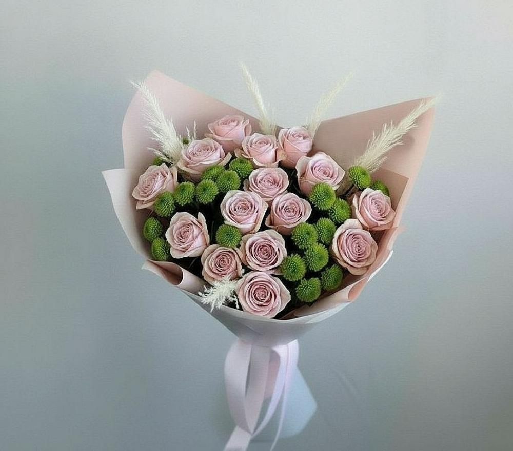 Букет цветов из: Розы и Хризантемы в Большовской