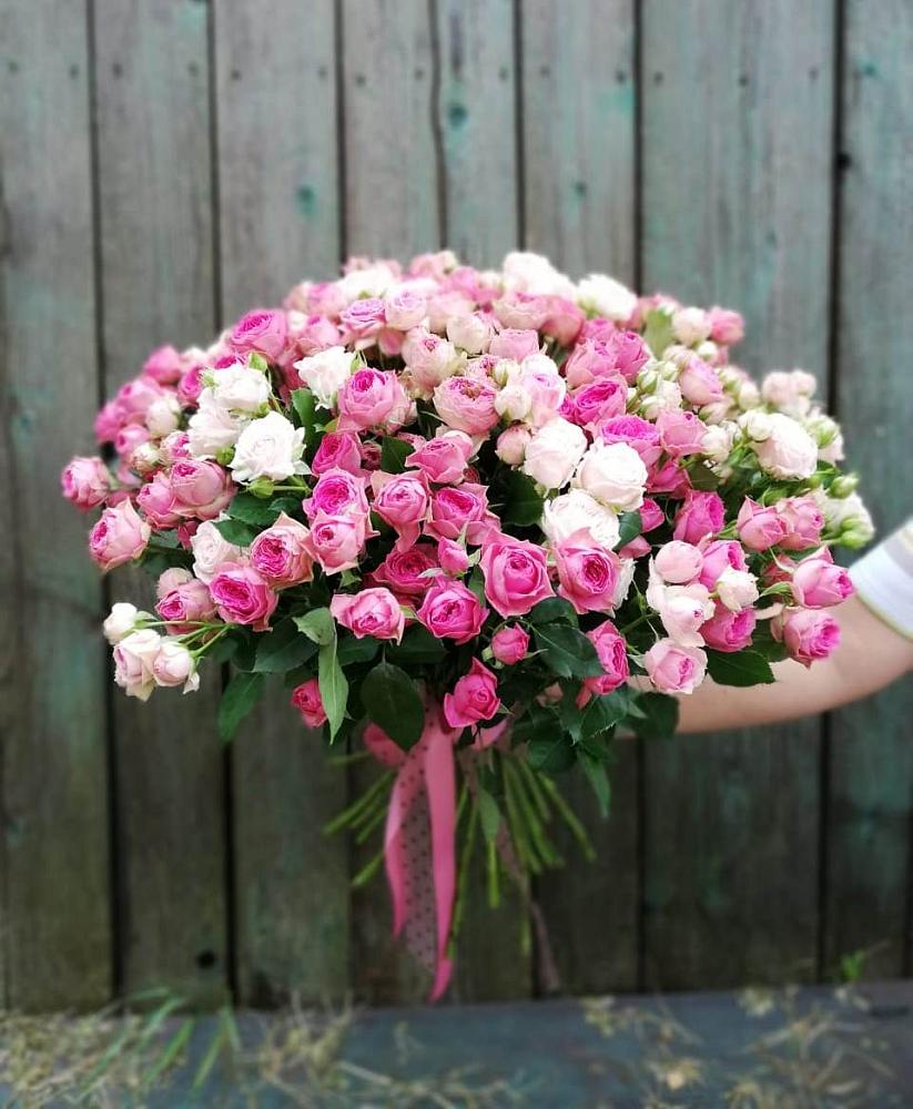 Букет Розовые кустовые розы Натали и Лав Лидия в Большовской