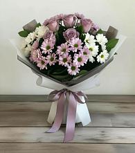 Букет цветов из:  Хризантемы и Розы в Большовской
