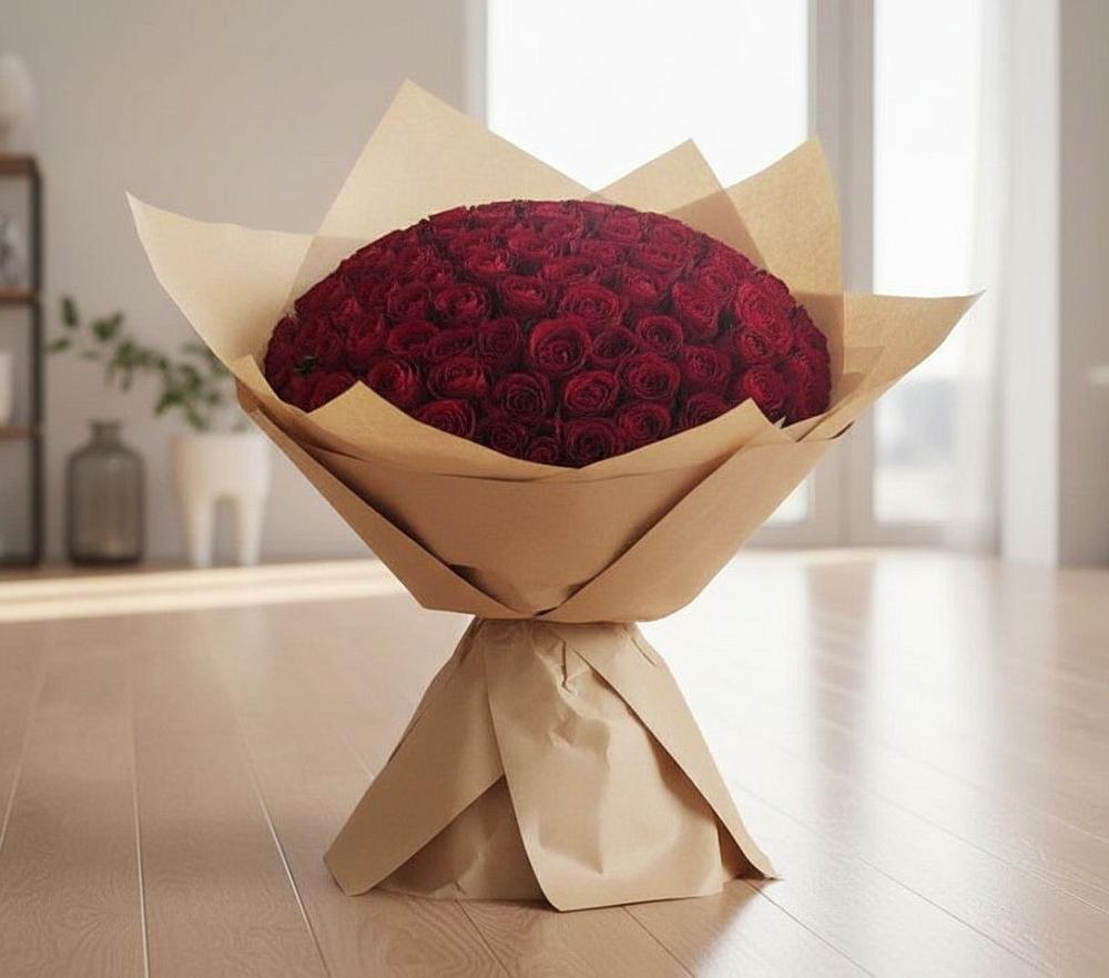 Букет 101 Красная роза в Большовской