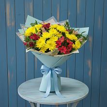 Букет цветов из:  Альстромерии и Хризантемы в Большовской