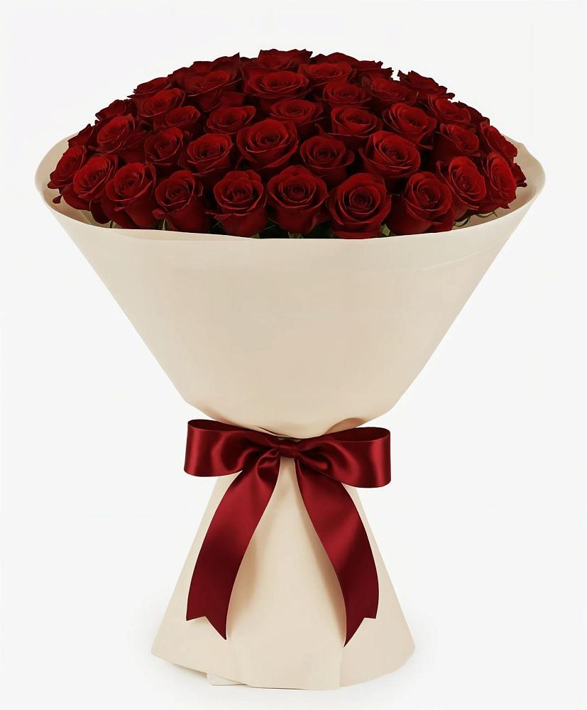 Букет 101 Бордовая роза Блэк Бакарра в Большовской